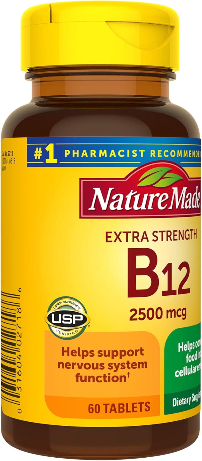 Extra Strength Nature Made Vitamin B12 2500 mcg Tablets - 60 Count