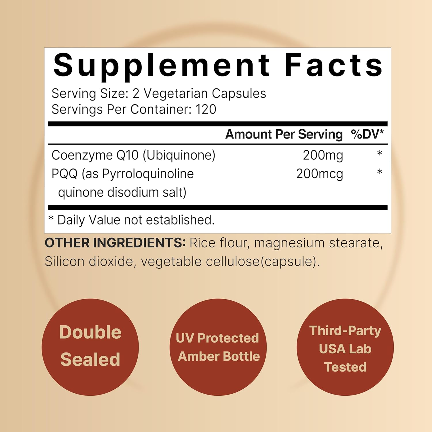 Extra Strength NatureBell CoQ10 (Ubiquinone) 200mg with PQQ - 240 Veg Capsules for Brain, Heart & Energy - High Absorption Antioxidant Support