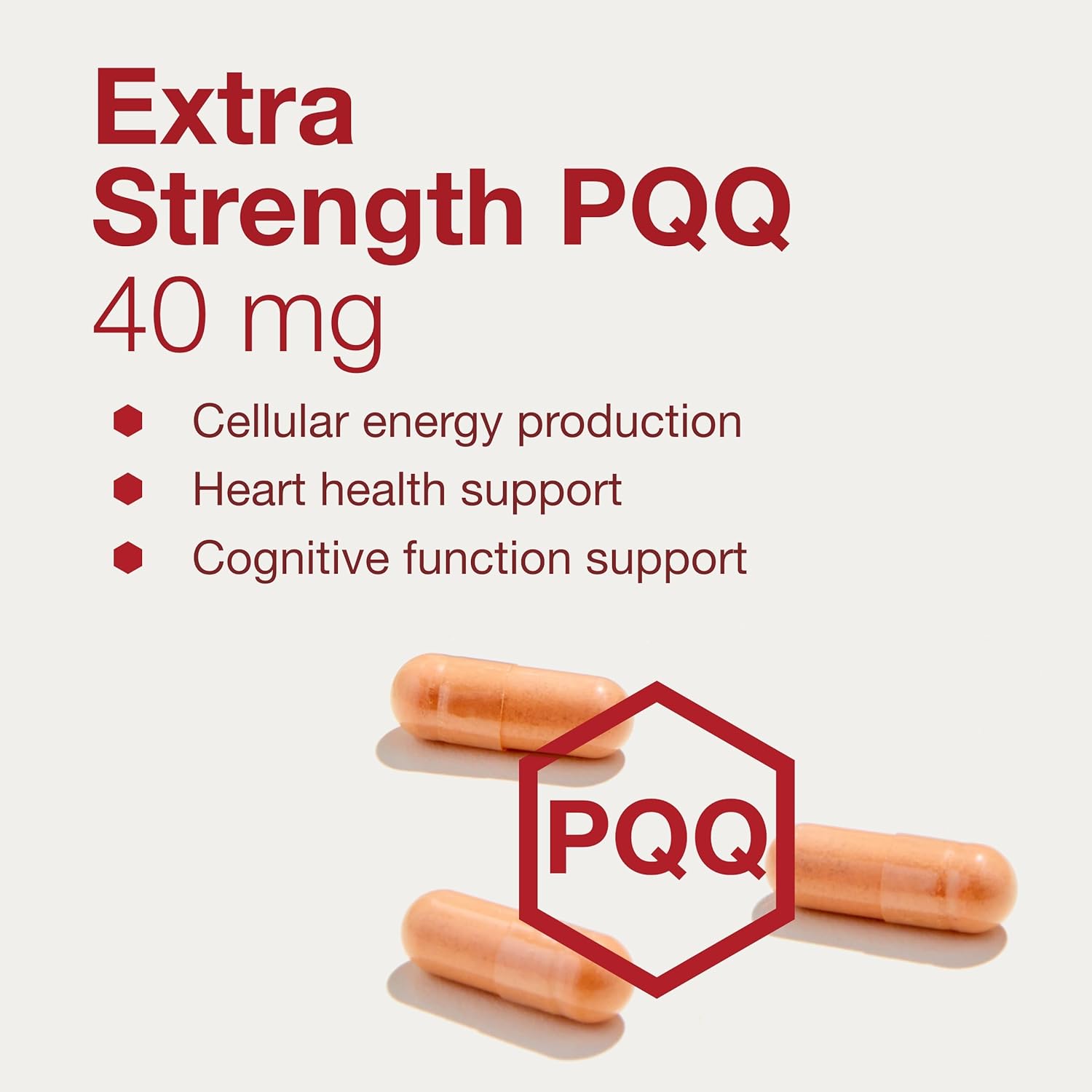 Extra Strength Protocol PQQ 40mg Heart Health Supplement with Alpha-Lipoic Acid - Non-GMO & Kosher - 50 Veg Caps - Men & Women
