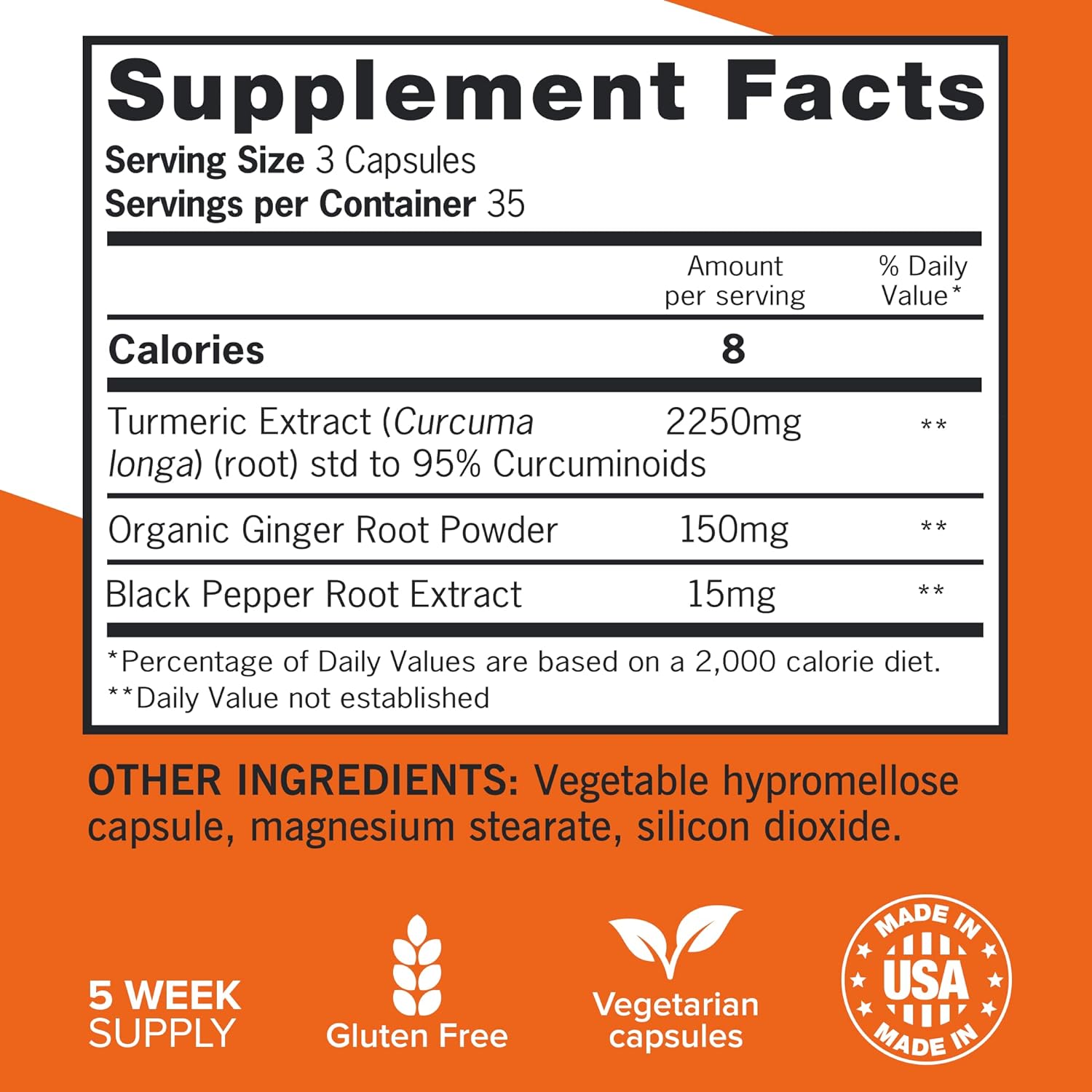 Extra Strength Qunol Turmeric Curcumin with Black Pepper & Ginger, 2400mg, 95% Curcuminoids, Joint Support, 105 Capsules