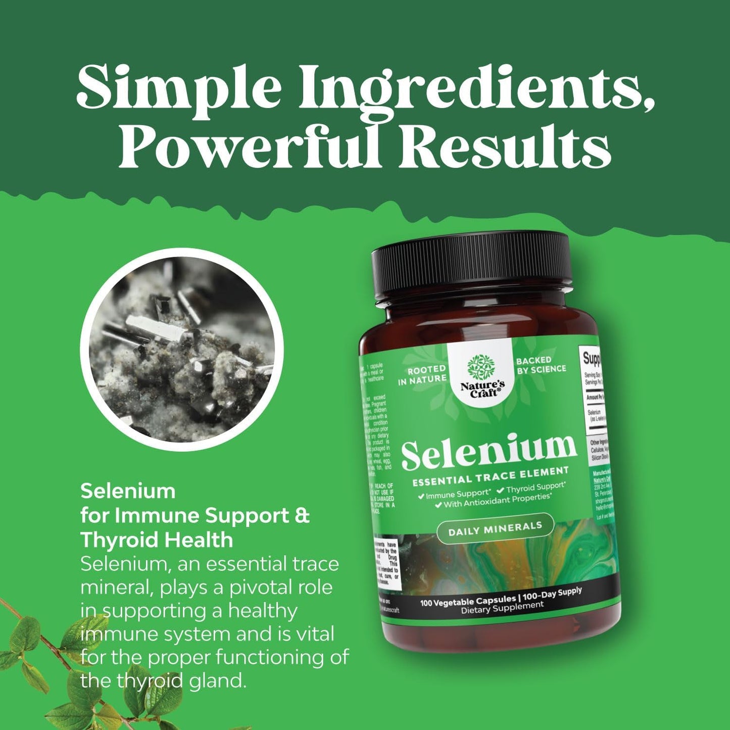 Extra Strength Saw Palmetto and Pure Selenium Bundle - Hair Vitamins for Women - Thyroid Support Supplement - Antioxidant Immune Booster