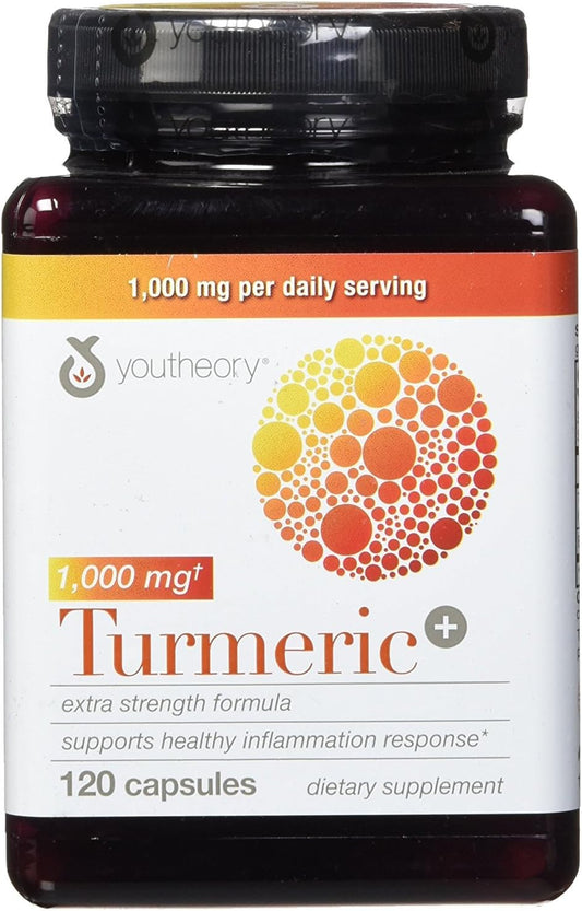 Extra Strength Turmeric Capsules - 1,000 mg Daily Dose - Youtheory Formula