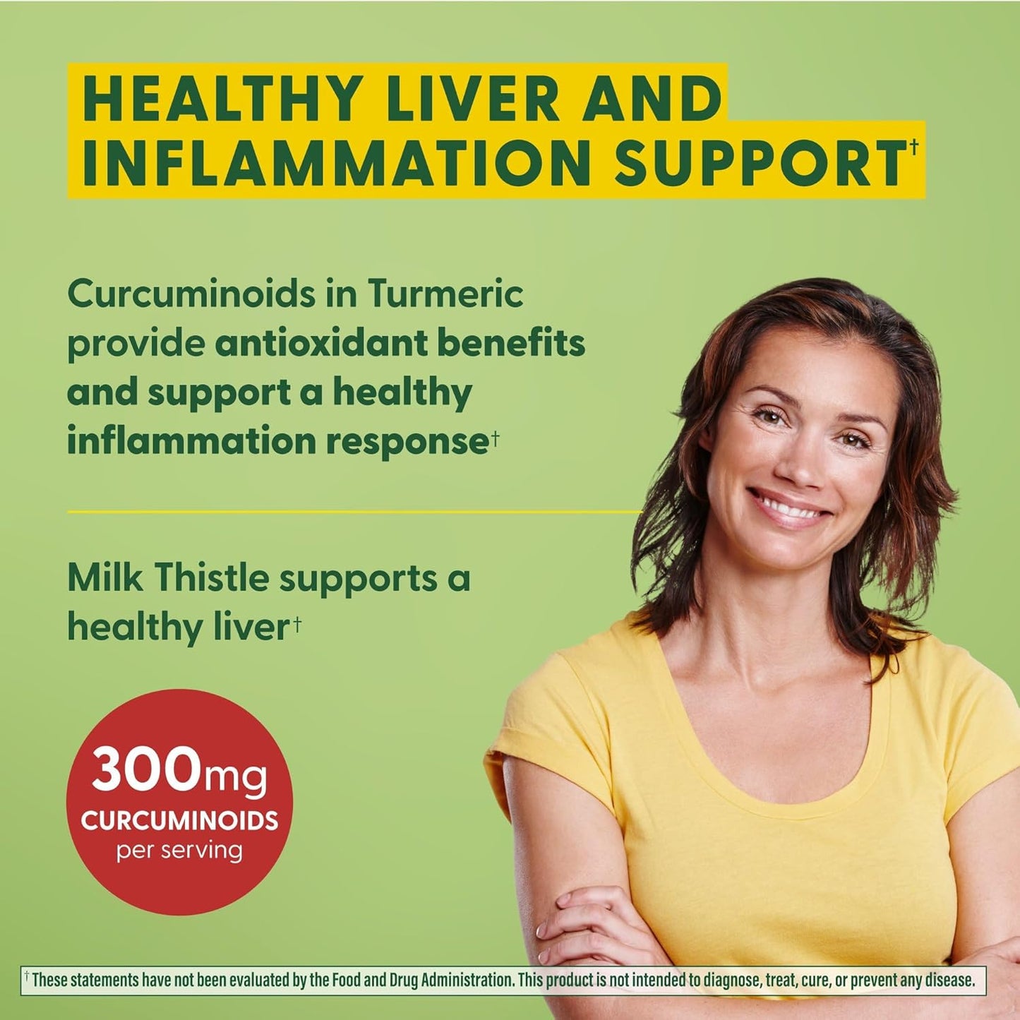 Extra Strength Turmeric Curcumin Liver Support Supplement with Black Pepper, Milk Thistle Extract - Vegan, Allergen-Free - 60 Tablets