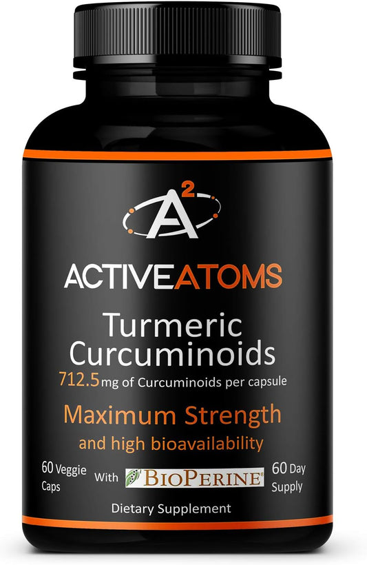 Extra Strength Turmeric Extract Capsules with BioPerine® Black Pepper - 750mg per Capsule, 95% Curcuminoids - Non-GMO Veggie Capsules, 60 Day Supply
