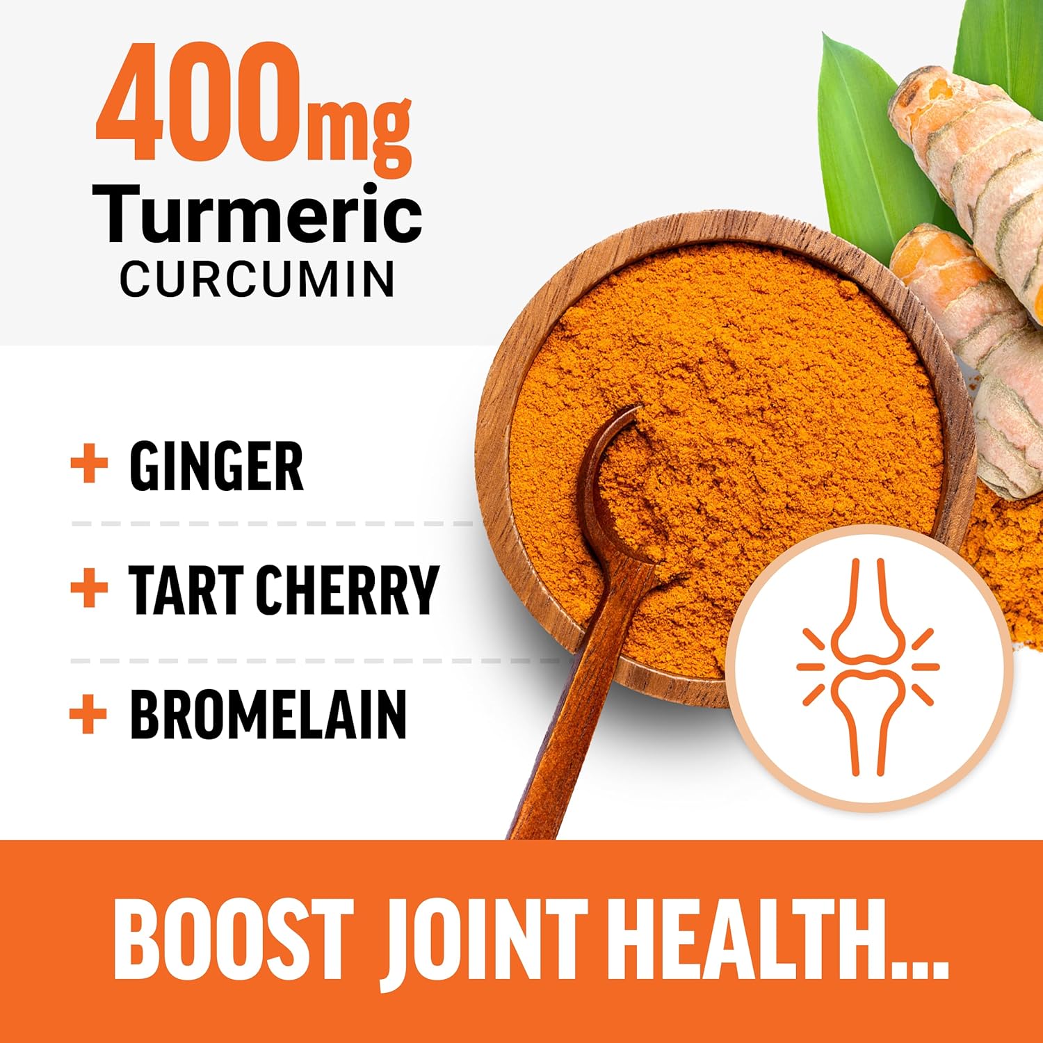 Extra Strength Turmeric Supplement with Black Pepper & Ginger for Joint Support - 60 Fruit Splash Chews for Superior Absorption