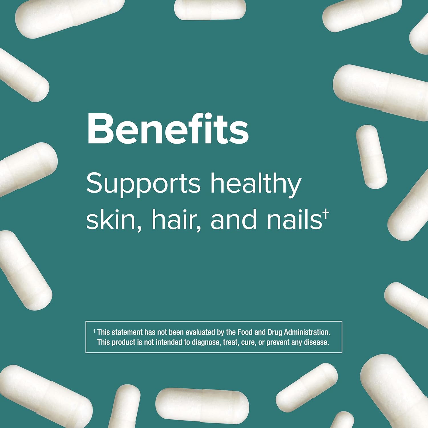 Extra Strength Vegan Biotin 10,000 mcg Capsules for Healthy Hair, Skin & Nails - 120 Count by Webber Naturals