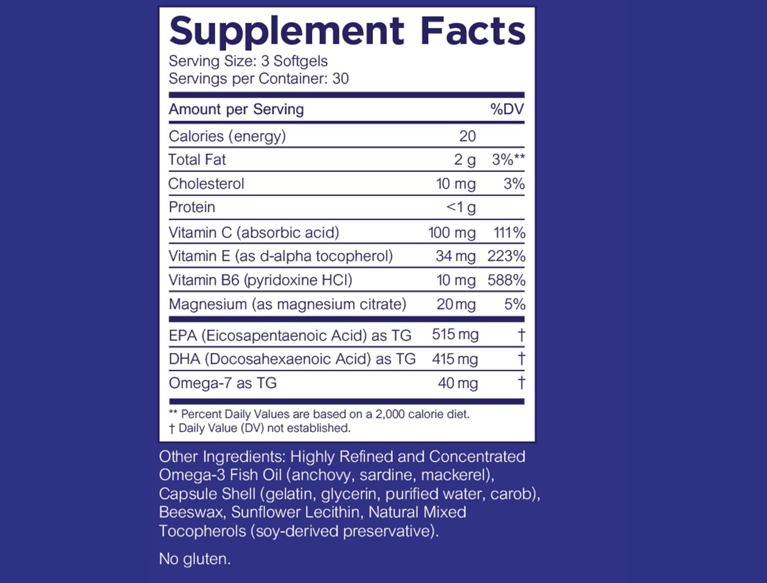 Eye Health Supplement with Triglyceride Omega 3 Fish Oil - Supports Healthy Eyes with Optimal Ingredients - Easy to Swallow Softgels - 90 Count