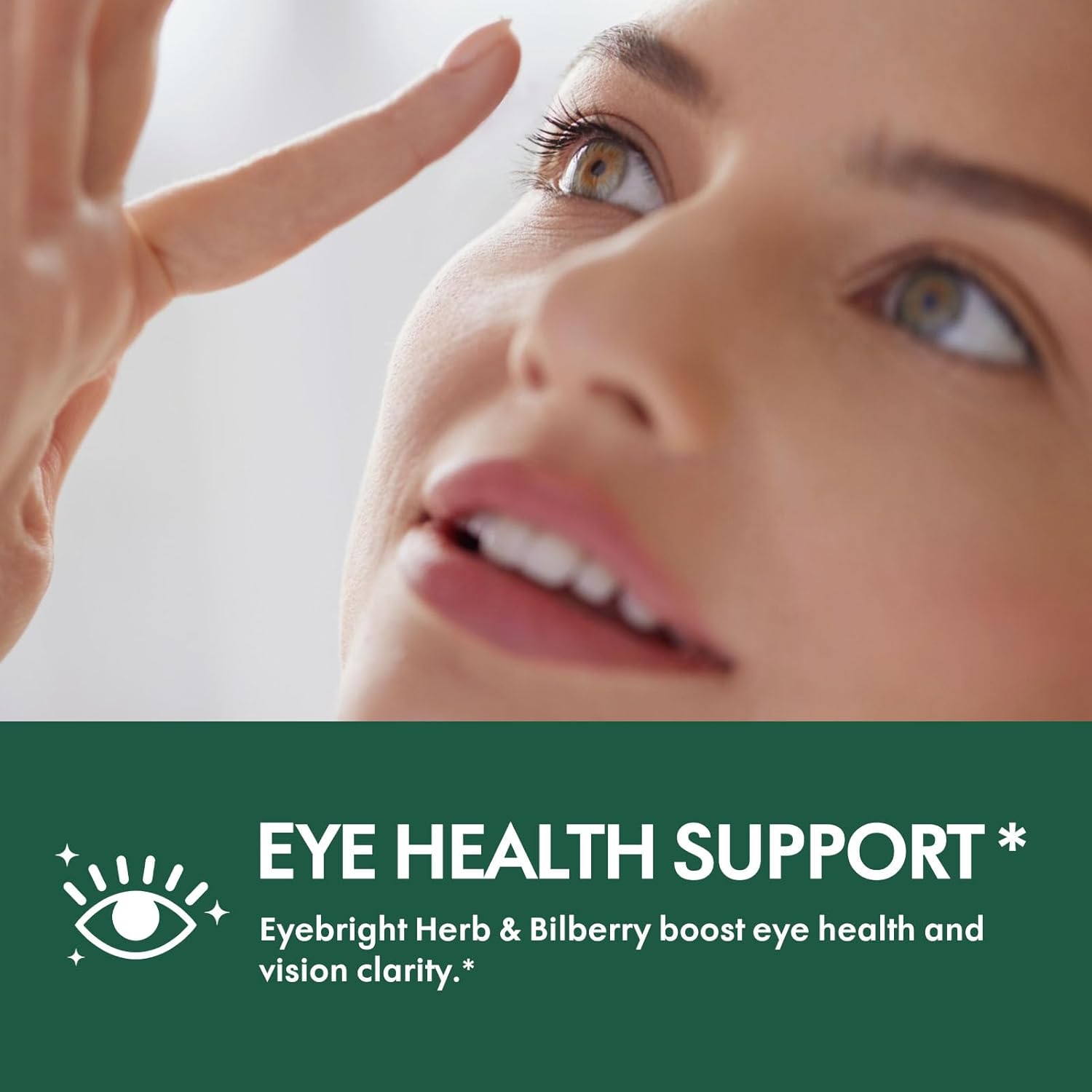 Eye Health Support Capsules with Eyebright Herb, Goji Berries, and Bilberry Extract - 90 Count