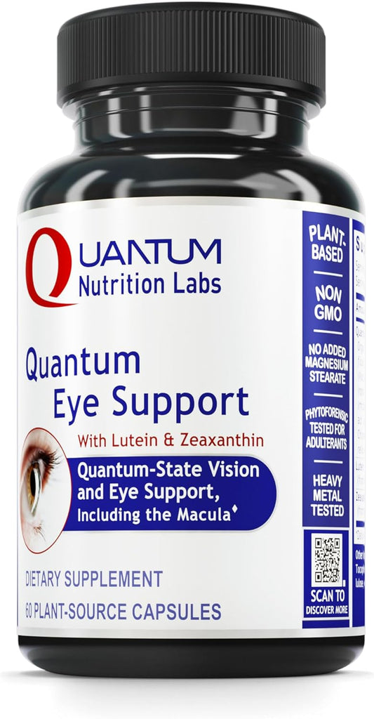 Eye Health Vitamins with Lutein and Zeaxanthin for Adults and Seniors - Supports Macular Health - 60 Vegetarian Capsules by Quantum Nutrition Labs