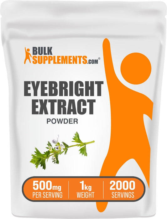 Eyebright Extract Powder 1kg - Herbal Supplement, Gluten Free, 500mg per Serving