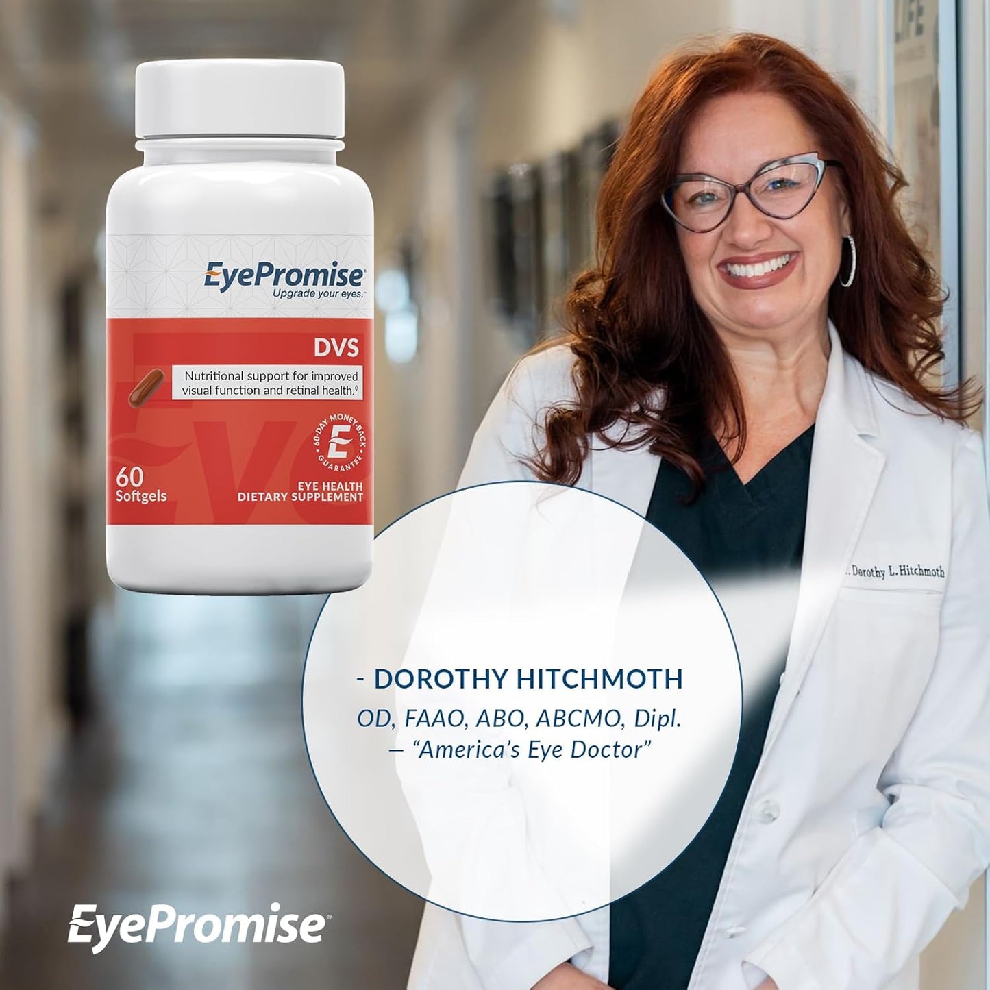 EyePromise DVS Eye Vitamin Soft Gels - 60 Count for Retinal Support and Enhanced Visual Function