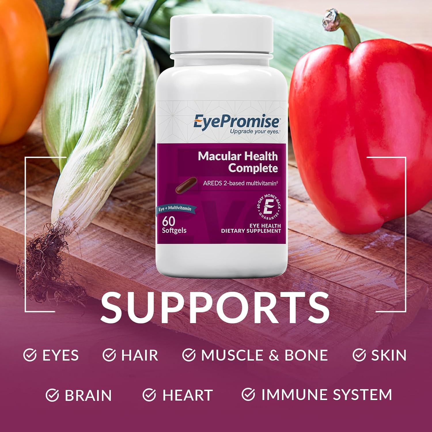 EyePromise Macular Health Complete Softgel Multi-Vitamins for Eye and Overall Health - Enhanced Absorption Formula
