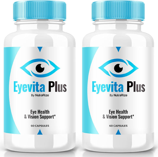 Eyevita Plus by NutraRize - Advanced Eye Nutrition Support (2 Pack, 120 Capsules)