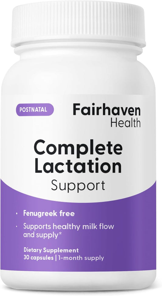 Fairhaven Health Lactation Supplement for Breastmilk Production & Comfort - Vegan & Gluten Free - 30 Capsules
