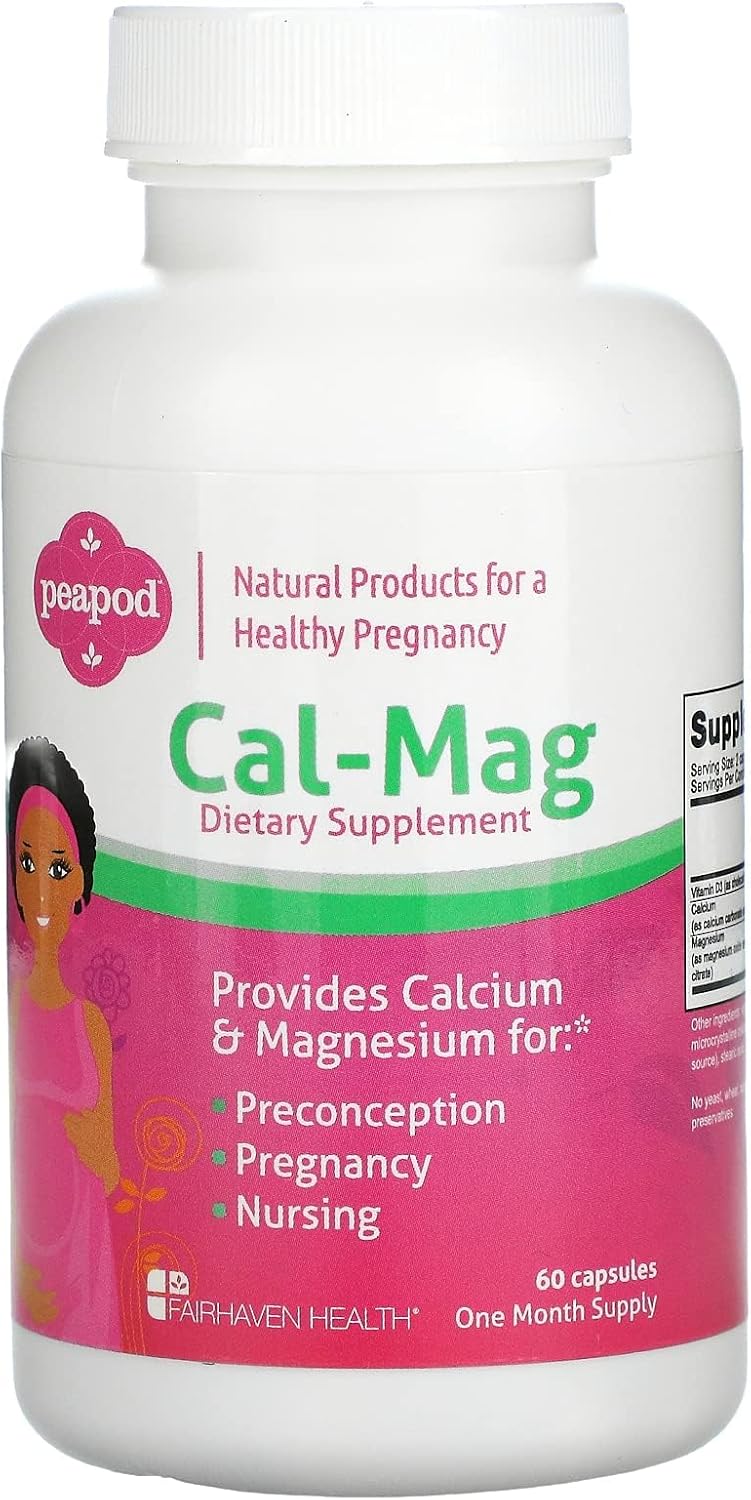 Fairhaven Health Peapod Prenatal Cal-Mag Supplement - 60 Capsules