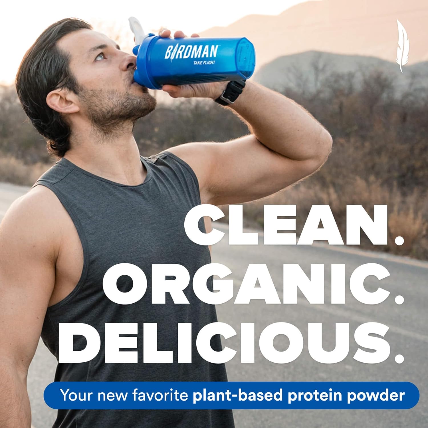 Falcon Organic Vanilla Vegan Protein Powder - 24g Protein, Sugar Free, Probiotics, Low Carb, Keto Friendly - Plant Based Pea Protein Powder - 20 Servings