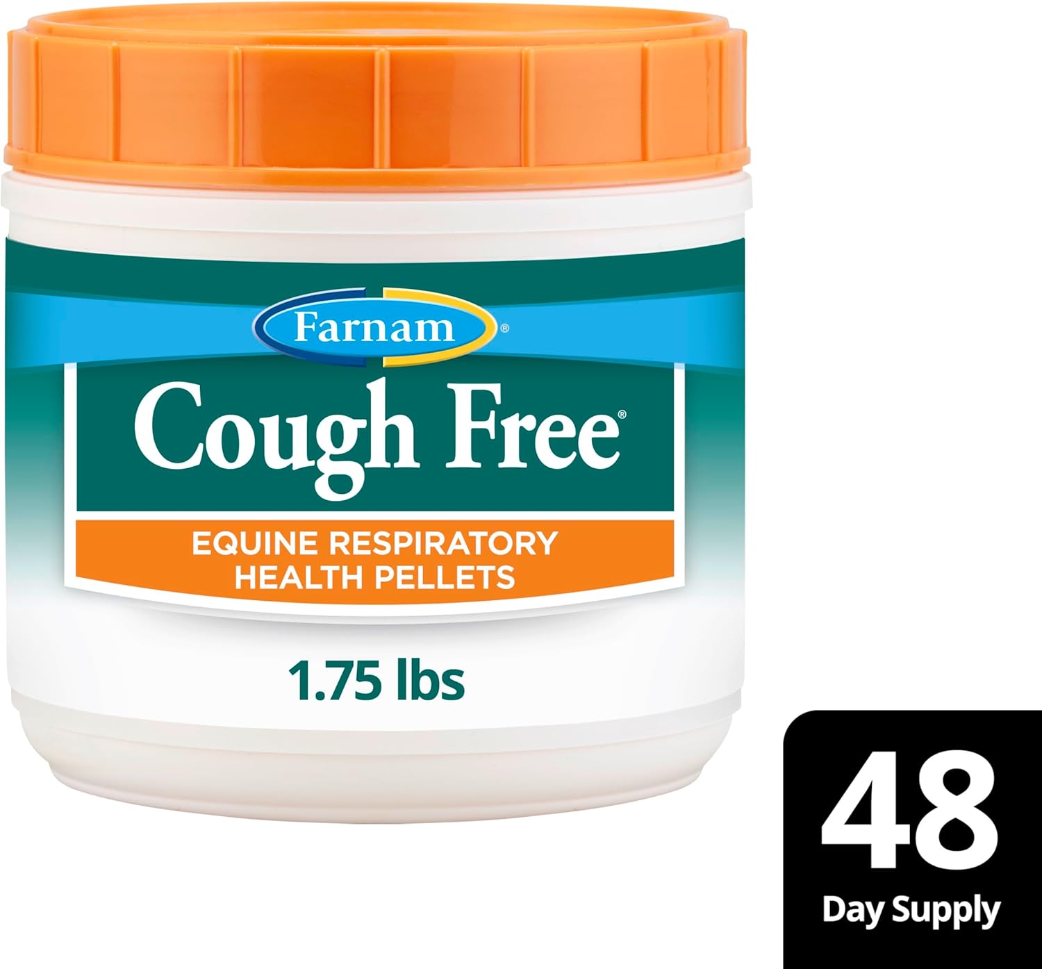 Farnam Cough Free Pellets, Horse Respiratory Supplement for Seasonal Allergies, 1.75 lb - 48 Day Supply
