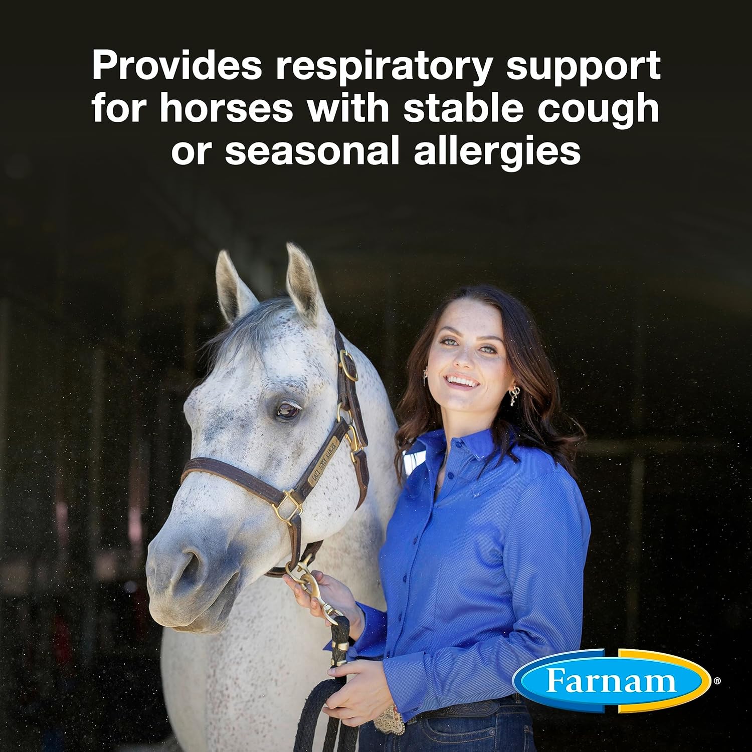 Farnam Cough Free Pellets, Horse Respiratory Supplement for Seasonal Allergies, 1.75 lb - 48 Day Supply