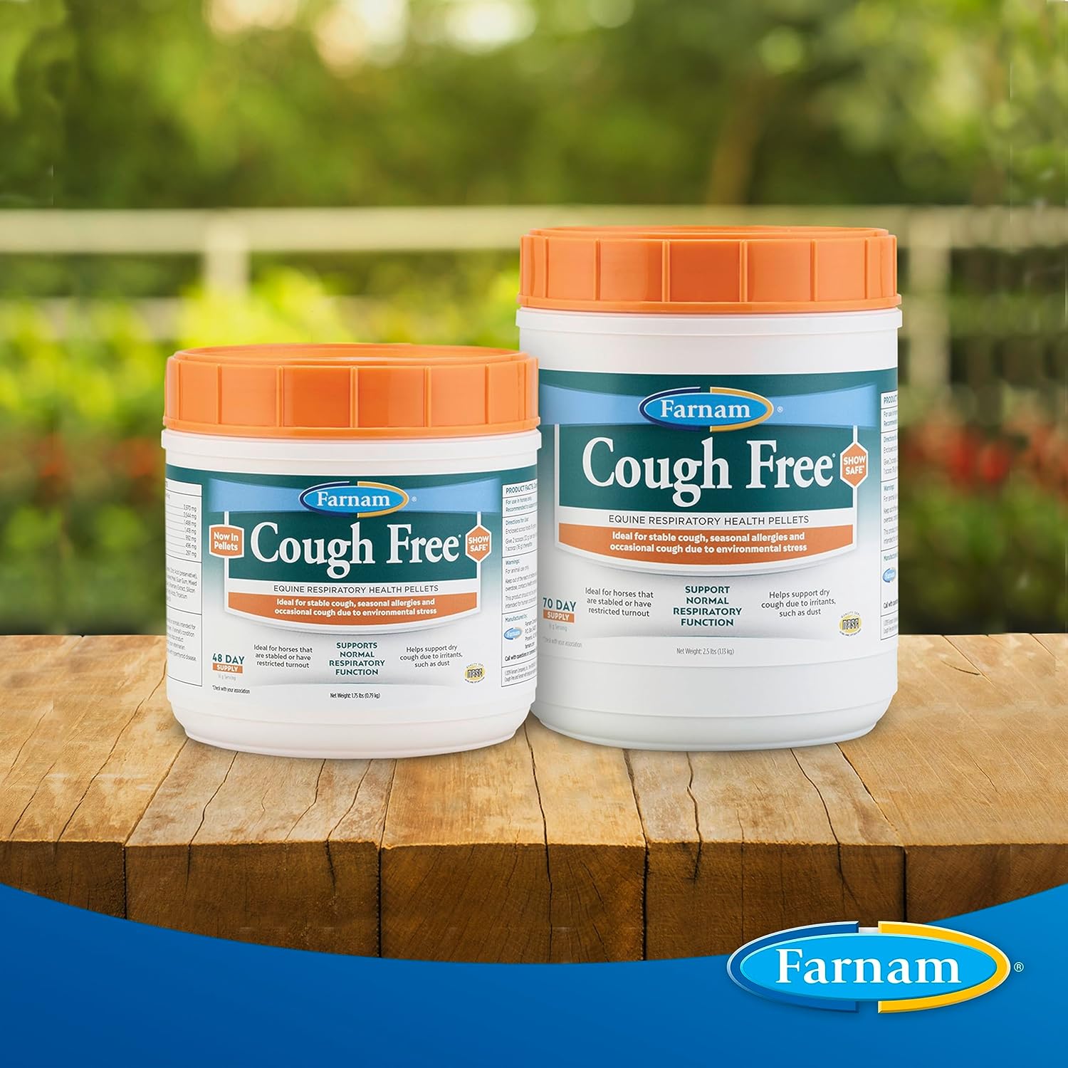 Farnam Cough Free Pellets, Horse Respiratory Supplement for Seasonal Allergies, 1.75 lb - 48 Day Supply