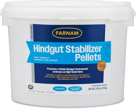 Farnam Hindgut Stabilizer Pellets: Daily Digestive & Immune Supplement for Horses - Balances Microbiome for Optimal Digestion