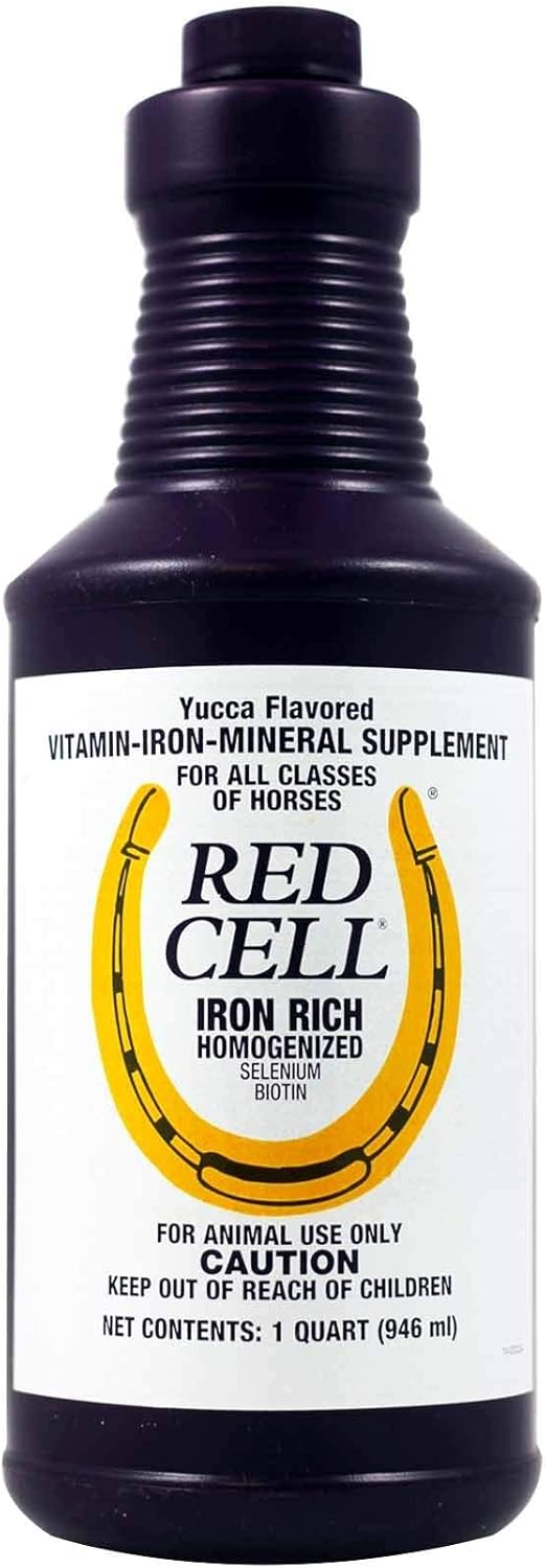 Farnam Red Cell Liquid Horse Supplement - 32 oz Bottle for Improved Performance and Health