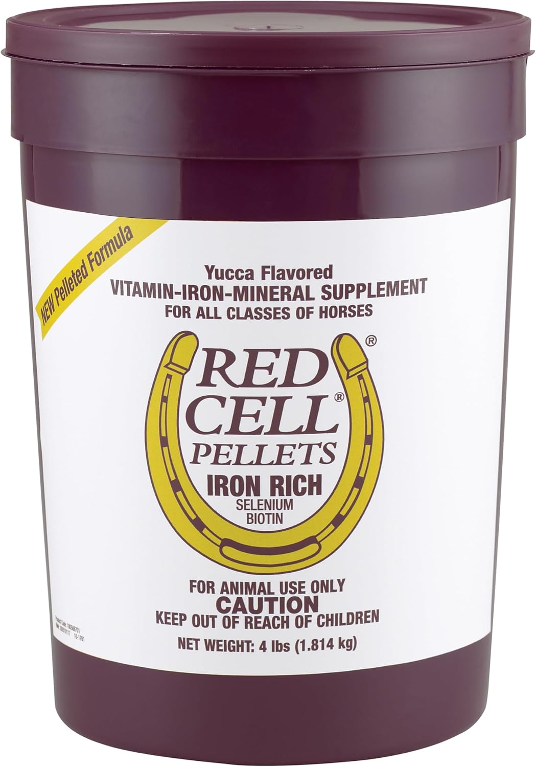 Farnam Red Cell Pellets Vitamin-Iron-Mineral Supplement for Horses - 4 lbs - 64-Day Supply