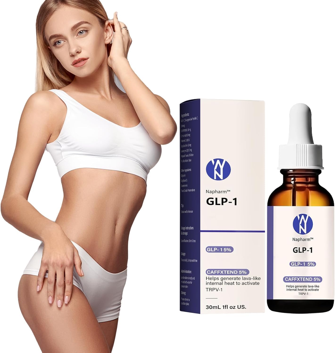 Fast-Acting GLP-1 Supplement Drops for Men and Women - Easy to Use - 1PC