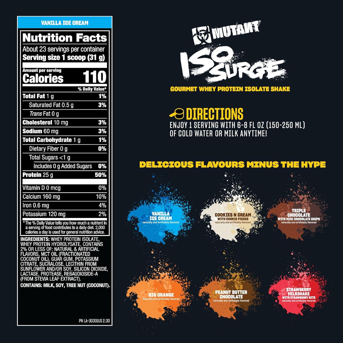 Fast-Acting Mutant ISO Surge Whey Isolate Powder for Muscle Recovery, Building, and Strength - 1.6 lb Dreamsicle Flavor