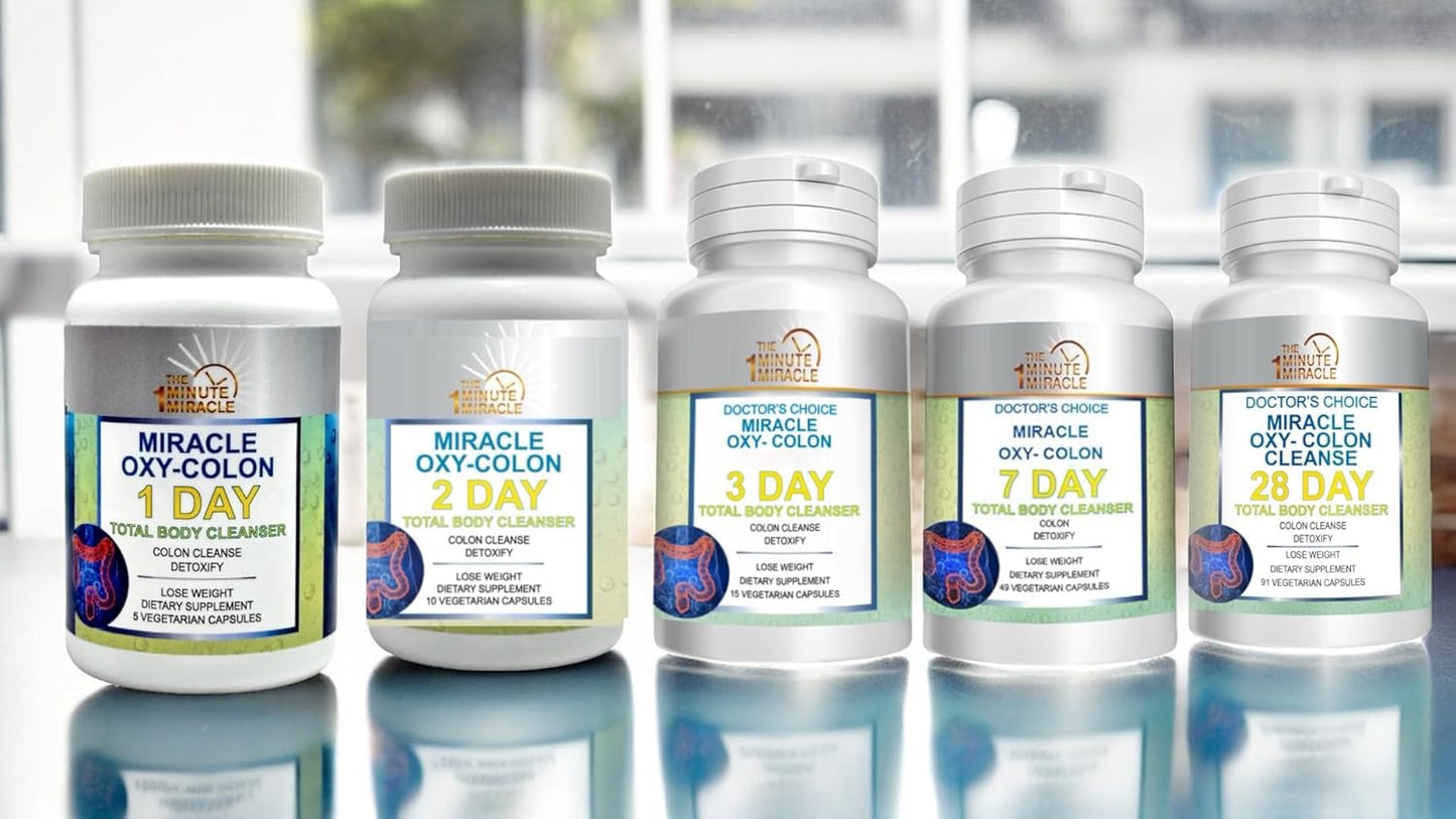 Fast-Acting Oxy-Colon Intestinal Cleanser & Detox - Constipation Relief for Men & Women, Magnesium Oxide - 120 Capsules