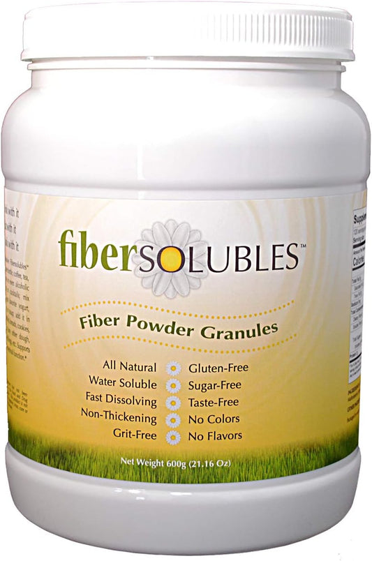 Fast-Dissolving Fibersoluble Supplement for Digestive Health - 100% Soluble Fiber Powder