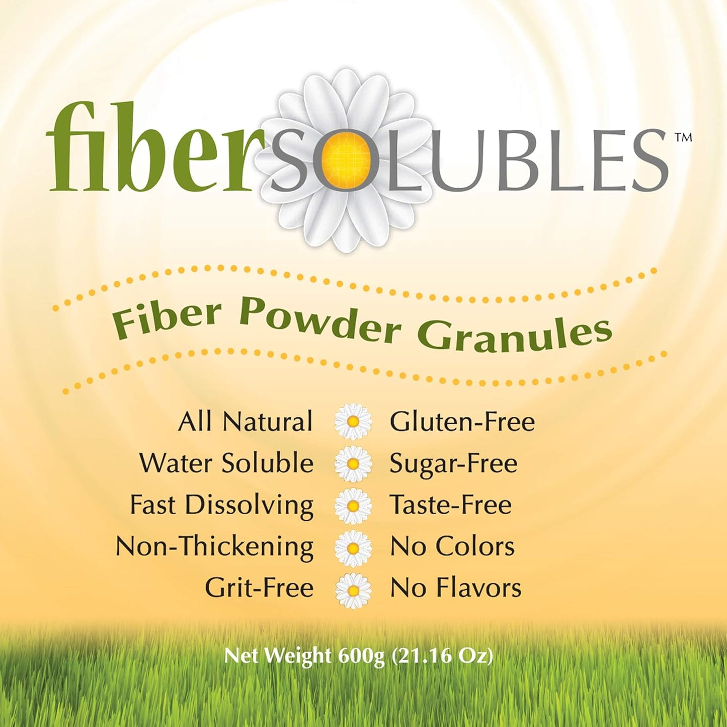 Fast-Dissolving Fibersoluble Supplement for Digestive Health - 100% Soluble Fiber Powder