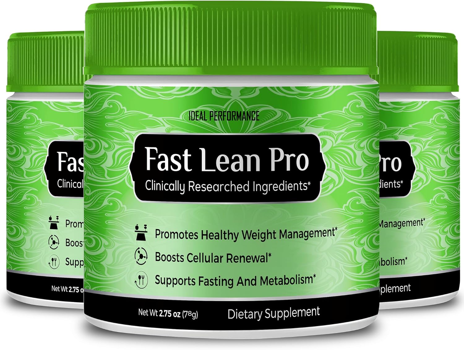 Fast Lean Pro - Advanced Formula BCAA Drink Capsules, Powder, All Natural - 3 Pack with Reviews