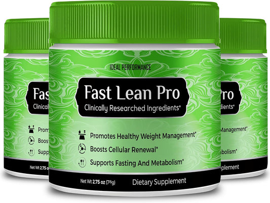 Fast Lean Pro - Advanced Formula BCAA Drink Capsules, Powder, All Natural - 3 Pack with Reviews
