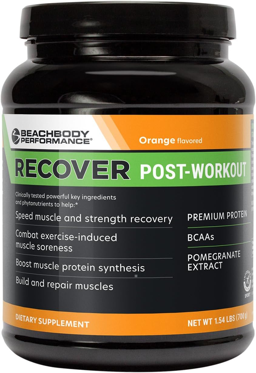 Fast Recovery Post-Workout Orange Whey Protein Powder with BCAAs and Pomegranate Extract - 20g Protein - 20 Servings