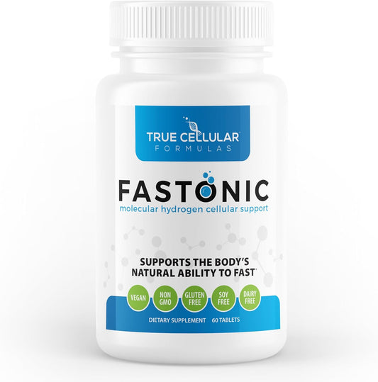 Fastonic Molecular Hydrogen Supplement - Elite Level of H2 for Effortless Fasting and Improved Cognitive Function - 60 Servings, Non GMO, Gluten Free, Soy Free