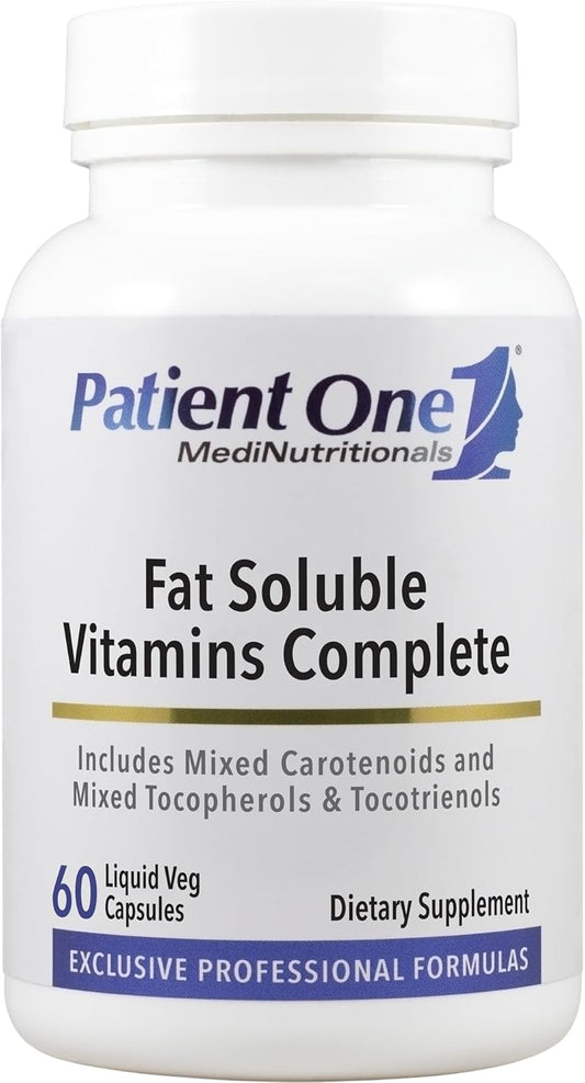 Fat Soluble Vitamins Supplement with A, D, E, K, Carotenoids | Whole-Body Wellness Support | 60 Capsules