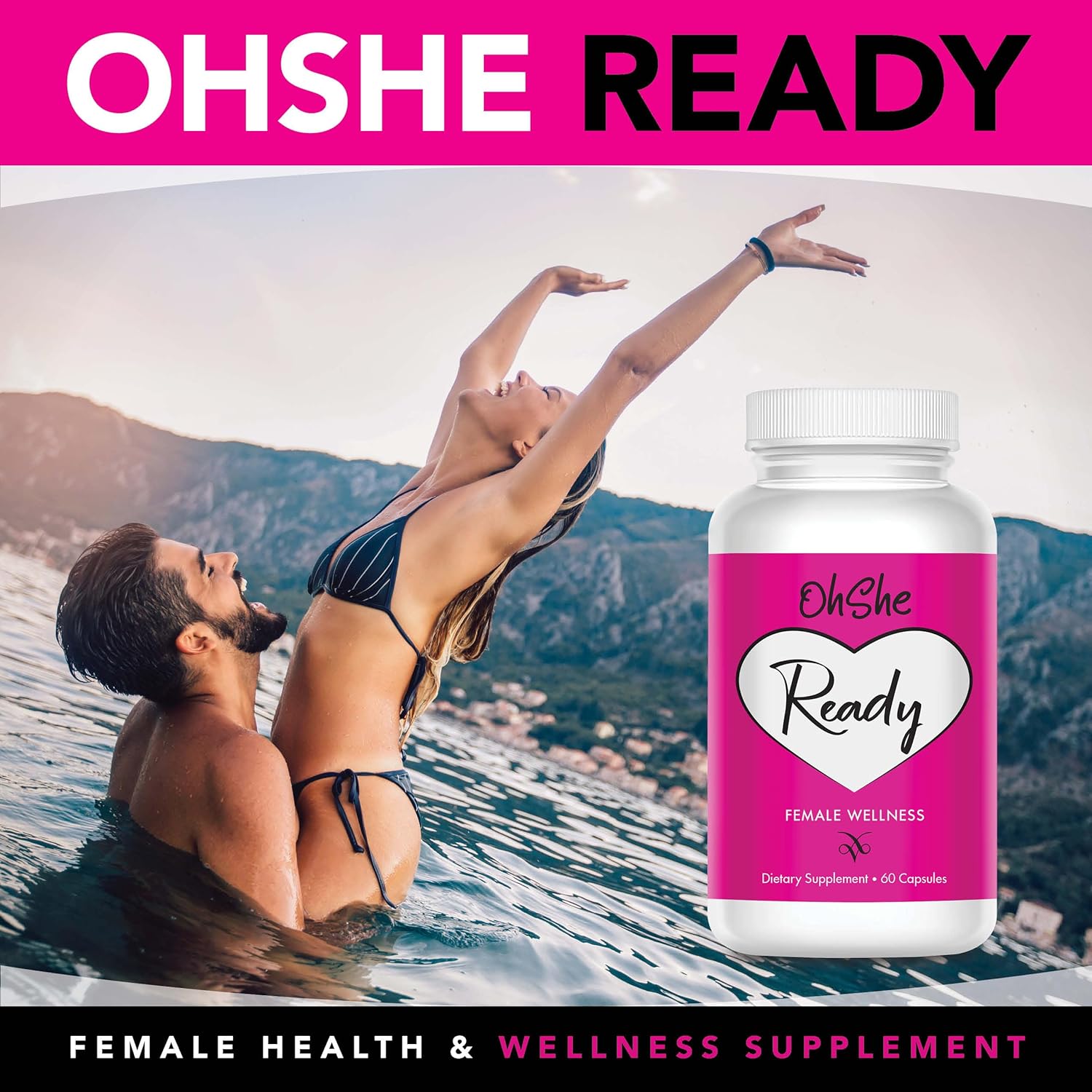 Female Hormonal Harmony Supplement for Energy, Mood, and Vitality - Natural Wellness Support - 60 Capsules
