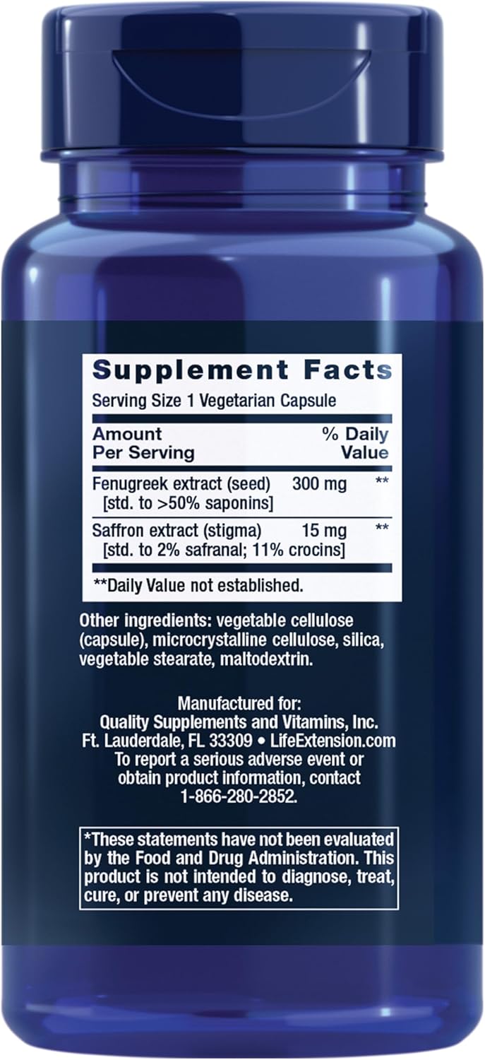 Female Sexual Health Supplement for Libido, Arousal & Lubrication - Fenugreek Seed & Saffron, Gluten Free, Non-GMO, Vegetarian - 60 Capsules