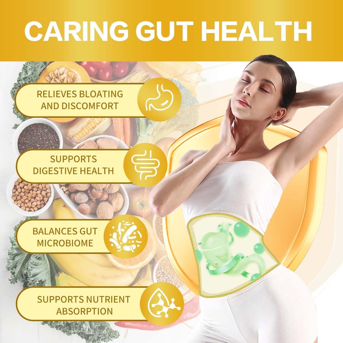 Feminine Balance Complex for Gut & Vaginal Health - Candida Cleanse Detox for Women & Men - Supports Candida Overgrowth - 60 Capsules