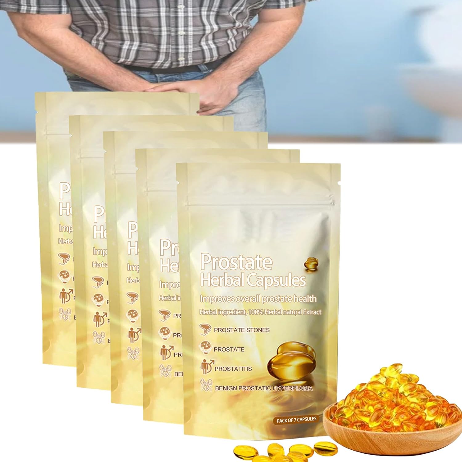 FemiPure Prostate Capsules - Natural Herbal Formula (7 Capsules)