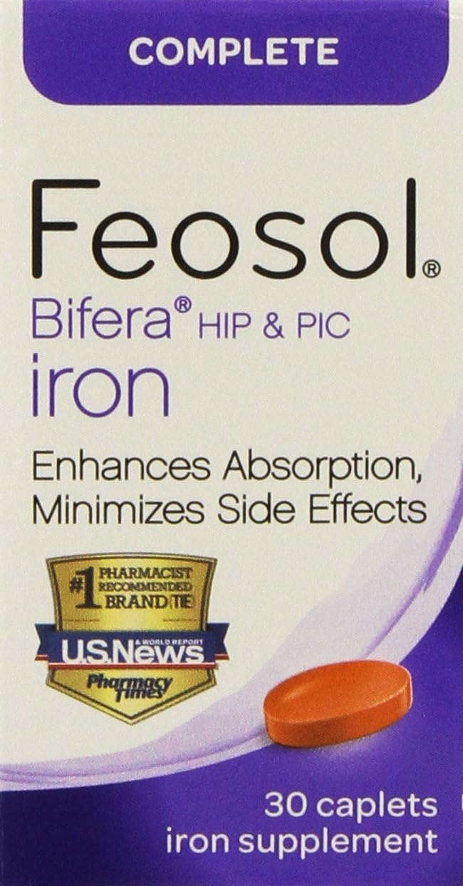 Feosol Complete with Bifera, 60 Tablets (2 Pack) - Iron Supplement for Overall Health and Energy Boost