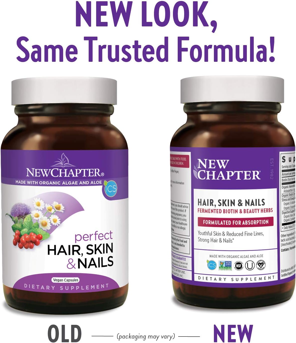 Fermented Biotin & Astaxanthin Hair Skin Nails Vitamins, Vegetarian Capsules - 30 Count