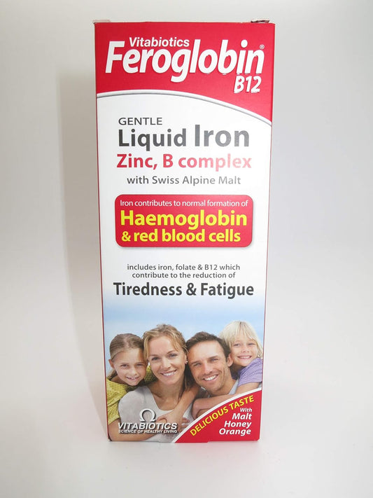 Feroglobin Vitabiotics Liquid Supplement with B12 and Iron - 200Ml