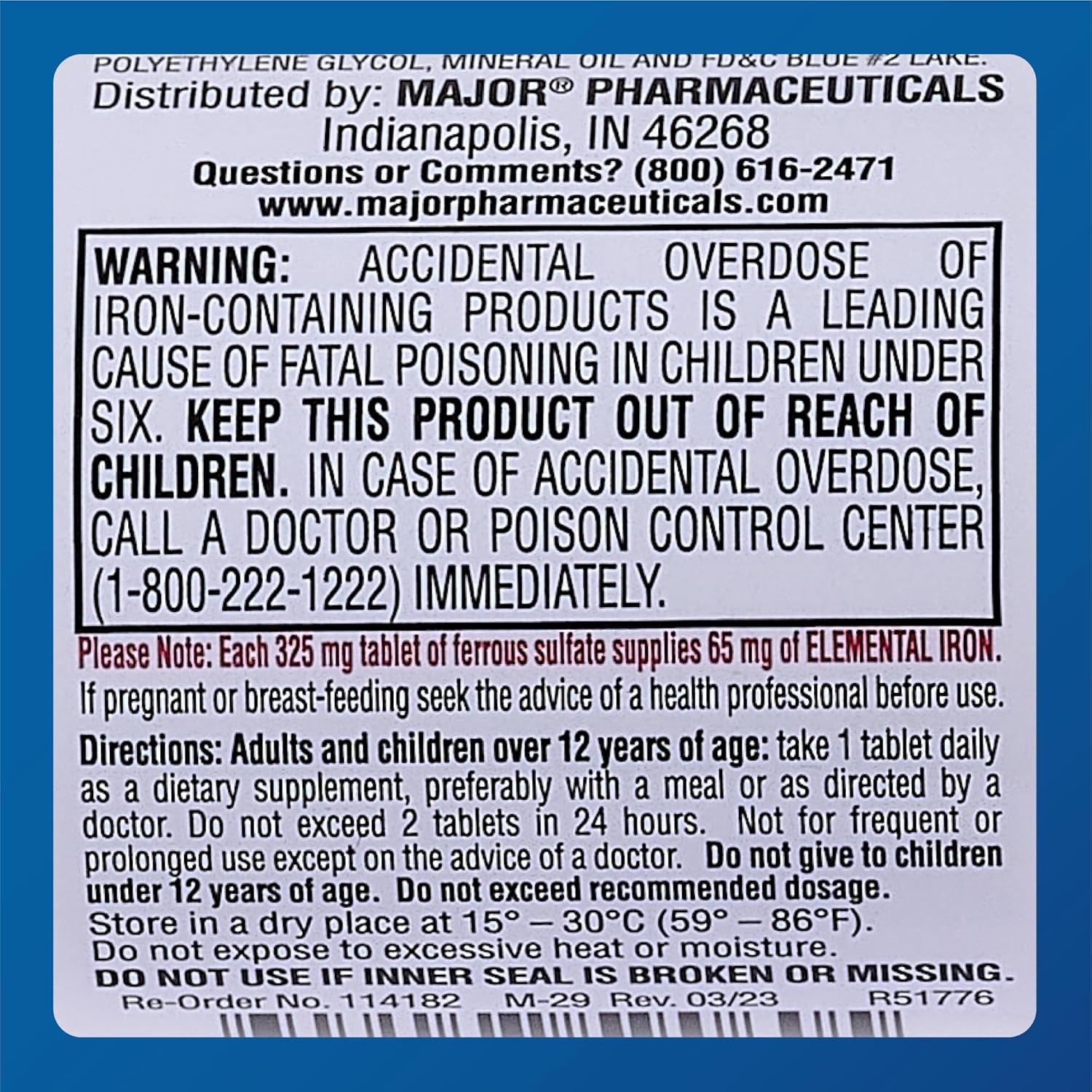 FeroSul Ferrous Sulfate 325mg Tablets Iron Supplement for Women and Men Easy-to-Swallow Coated Tablets Red 400 Tablets
