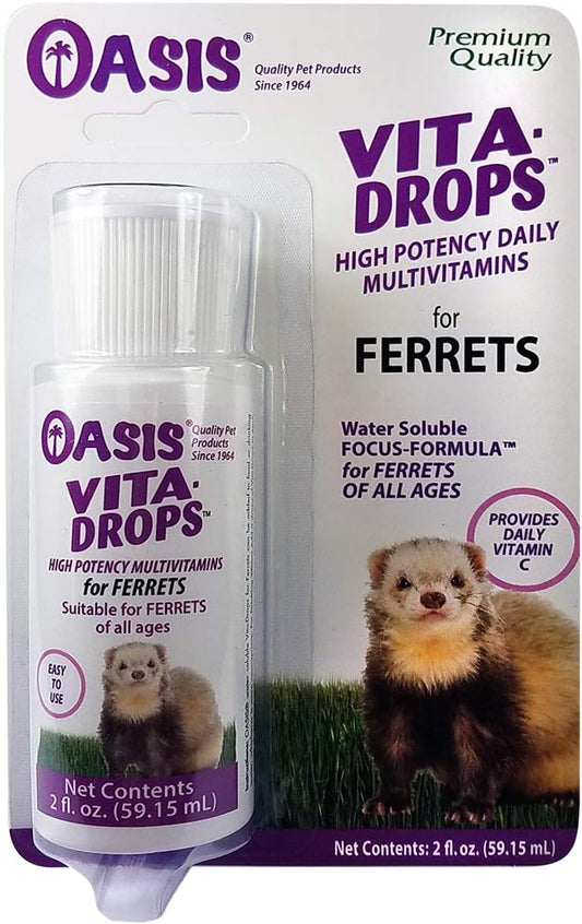 Ferret Vita-Drop Vitamins by OASIS #80059 - 2-Ounce Bottle for Optimal Health