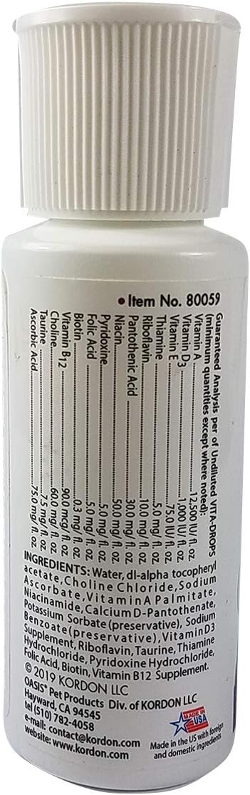 Ferret Vita-Drop Vitamins by OASIS #80059 - 2-Ounce Bottle for Optimal Health
