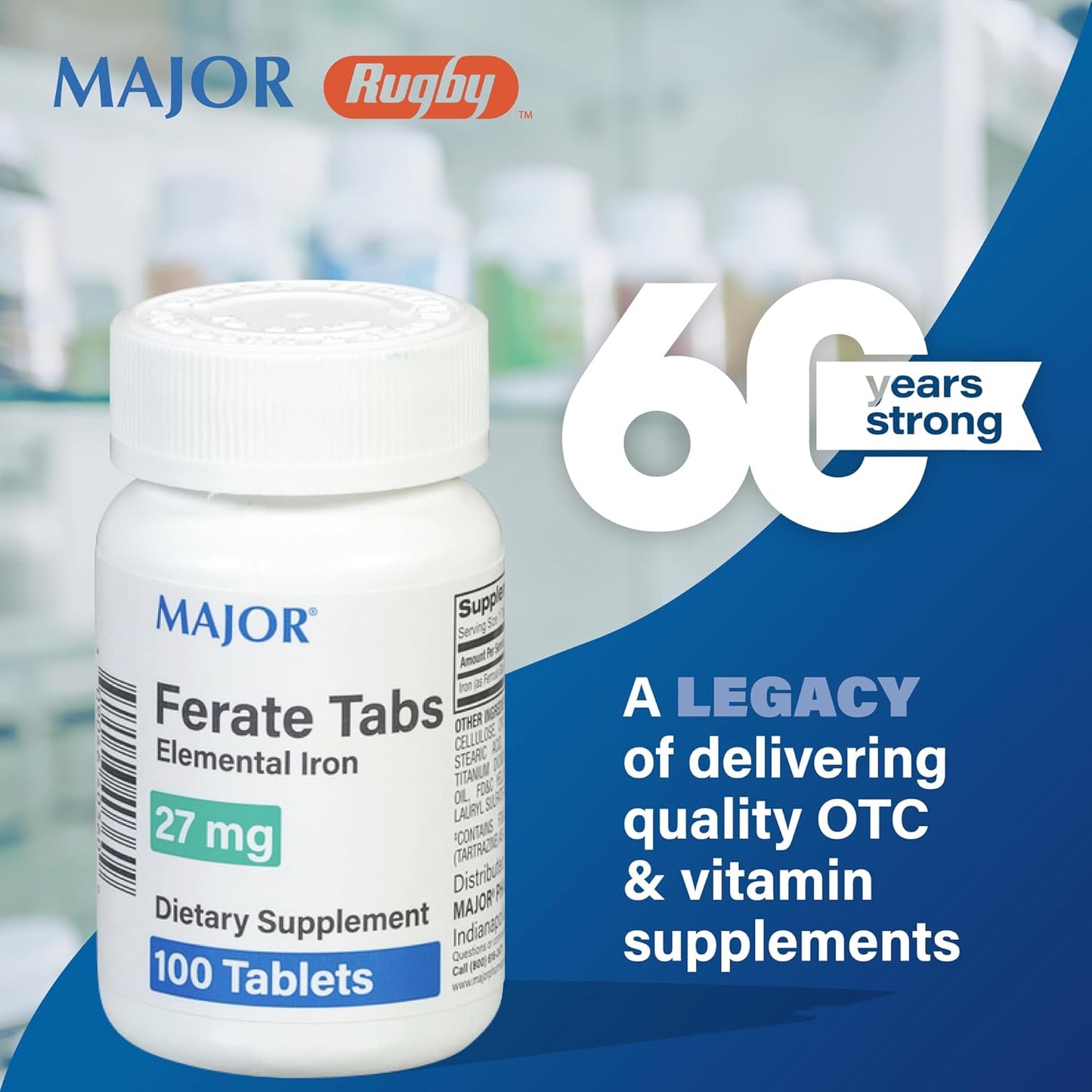 Ferrous Gluconate 27mg Iron Supplement - 100 Tablets for Better Iron Absorption