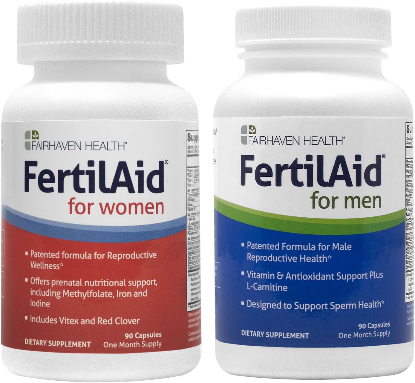 FertilAid Combo for Men and Women: Fertility Supplements for Male and Female Reproductive Health - 1 Month Supply
