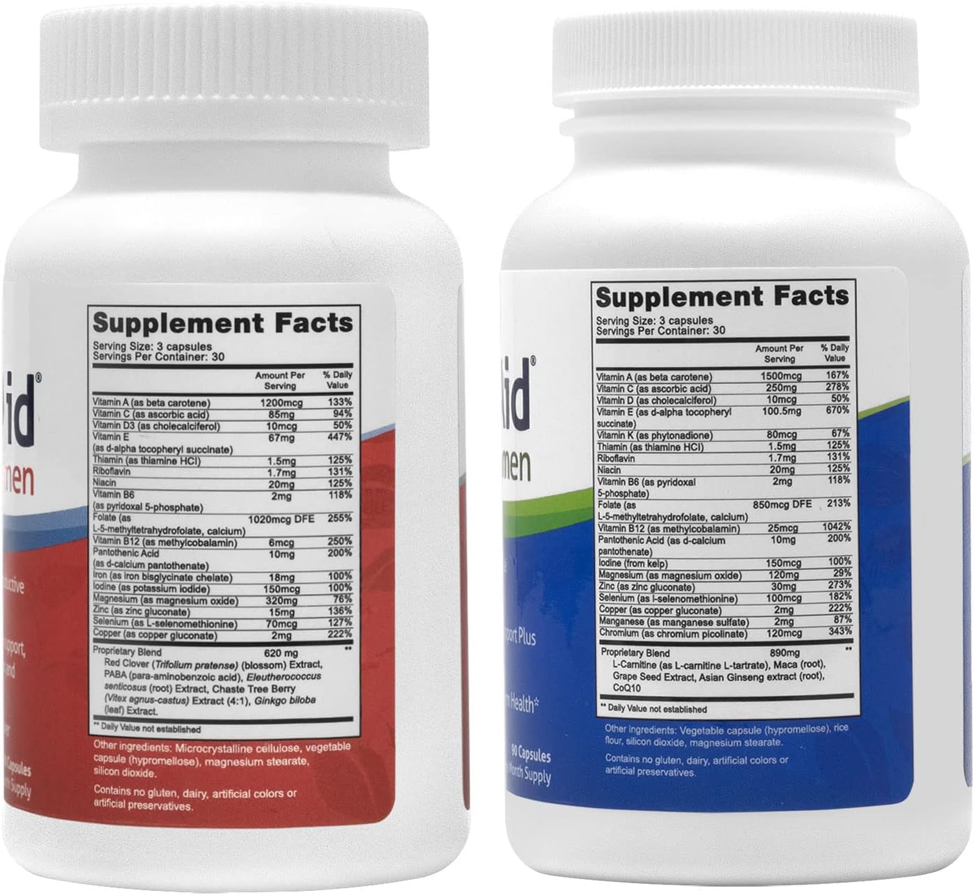 FertilAid Combo for Men and Women: Fertility Supplements for Male and Female Reproductive Health - 1 Month Supply