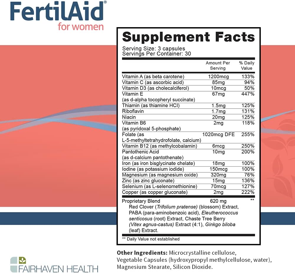 FertilAid Combo for Men and Women: Fertility Supplements for Male and Female Reproductive Health - 1 Month Supply